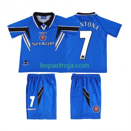 Billiga Fotbollströjor Manchester United CONTONA 7 Retro Barn Tredje tröja 1996 1998 Kortärmad